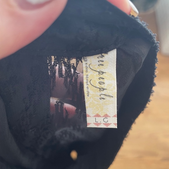 FREE PEOPLE sheer chevron top Large Nordstrom shirt button back - Picture 5 of 6